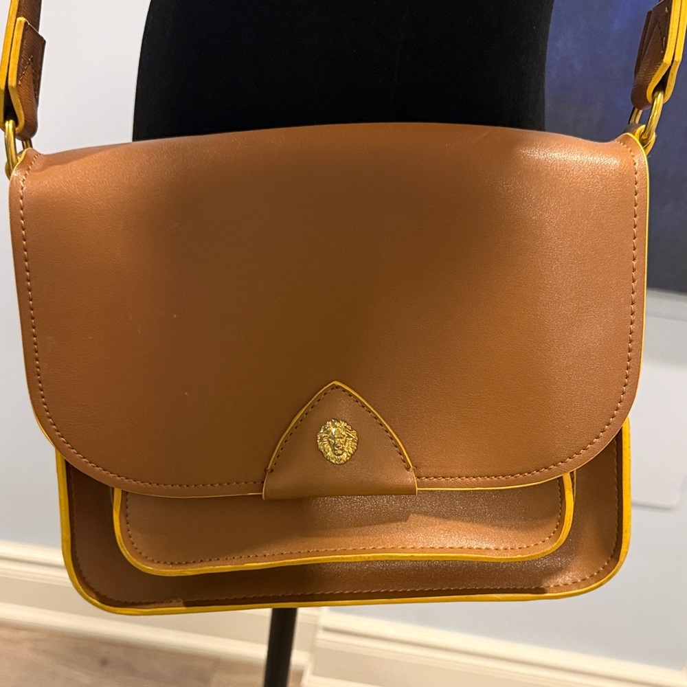 Tan Faux Leather Crossbody Bag - Picture 2 of 7